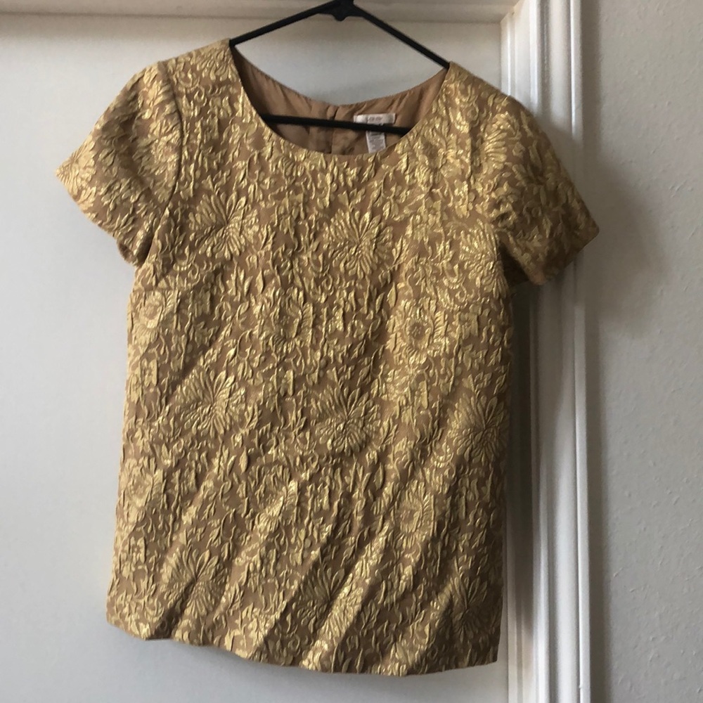 Gold J Crew blouse
